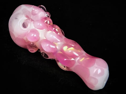 Pink Ribbed Spoon - Natures Way Glass