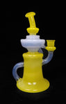 SOLD Purple Cheese & Yellow Recycler from NEV Glass - Natures Way Glass
