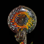 Matty Pharo SUPER HEADY Fully-Worked Custom Rasta Wig Wag Sacred Geometry Flower-of-Life Double Bubbler - Natures Way Glass